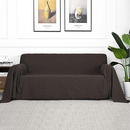 MYSKY HOME Couch Cover Chocolate Sofa Covers by MYSKYHOME
