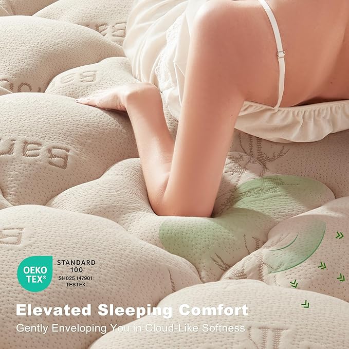 BEDLORE Full Size Mattress Topper Viscose Derived from Bamboo, Thick Pillow Top - Image 2