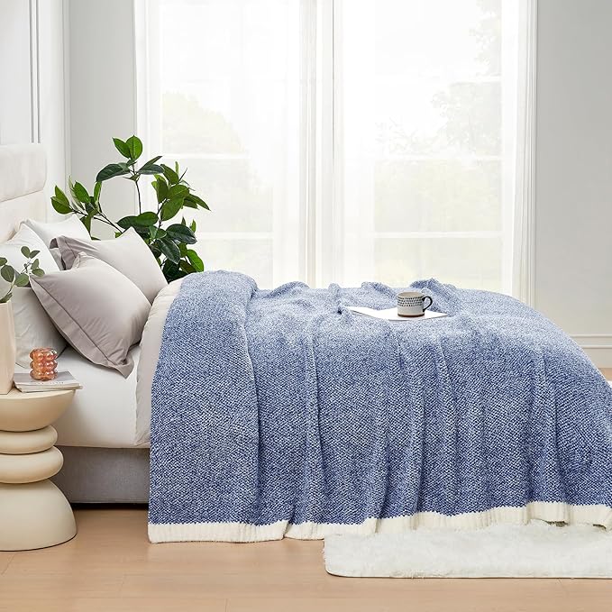 Snuggle Sac Oversized Blue Reversible Super Soft Blanket Twin XL Size by SnuggleSac