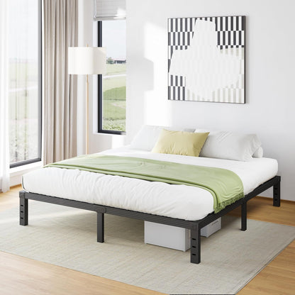 furnitui 12 inch high platform california king bed shown in use
