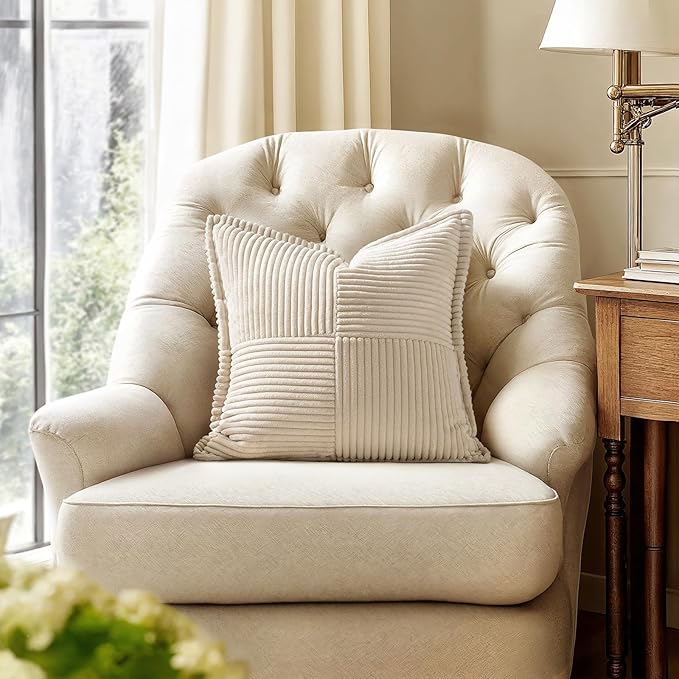 MIULEE Beige Pillow Covers 12x12 inch - Image 4