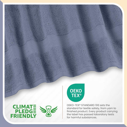 martex 6-piece 100% ringspun cotton towel set, heather, front angle view
