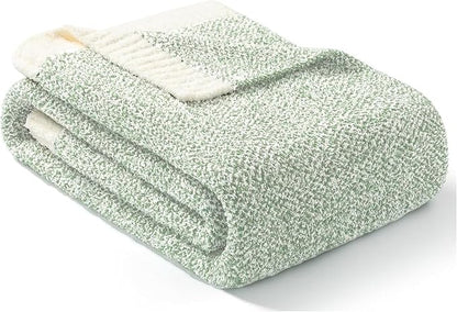 Snuggle Sac Heather Sage Green Throw Blanket - Image 5