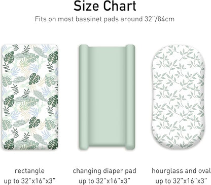 Baby Bassinet Sheets 3 Pack, Fitted Mattress Sheets - Image 5