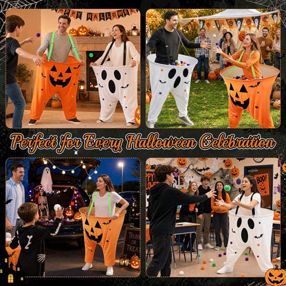 Halloween Party Games, Pumpkin vs Ghost Catch Toss Game for Adults