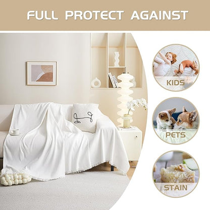 MEETSKY White Couch Cover - Image 3