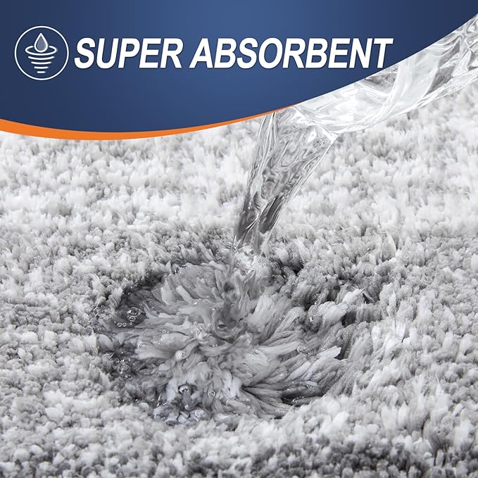 OLANLY Bathroom Rugs Mat 70x46, Extra Soft Absorbent Microfiber Bath Rugs - Image 3
