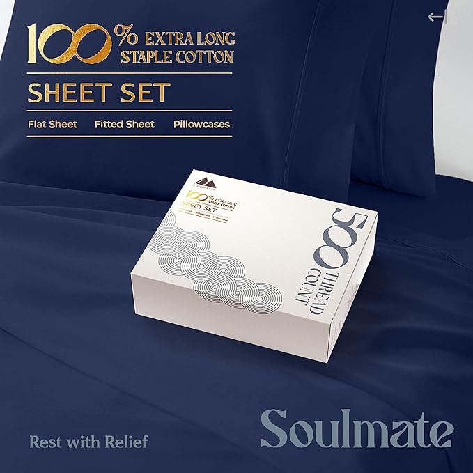 Mayfair Linen 100% Cotton Bed Sheets Queen Set - Image 3
