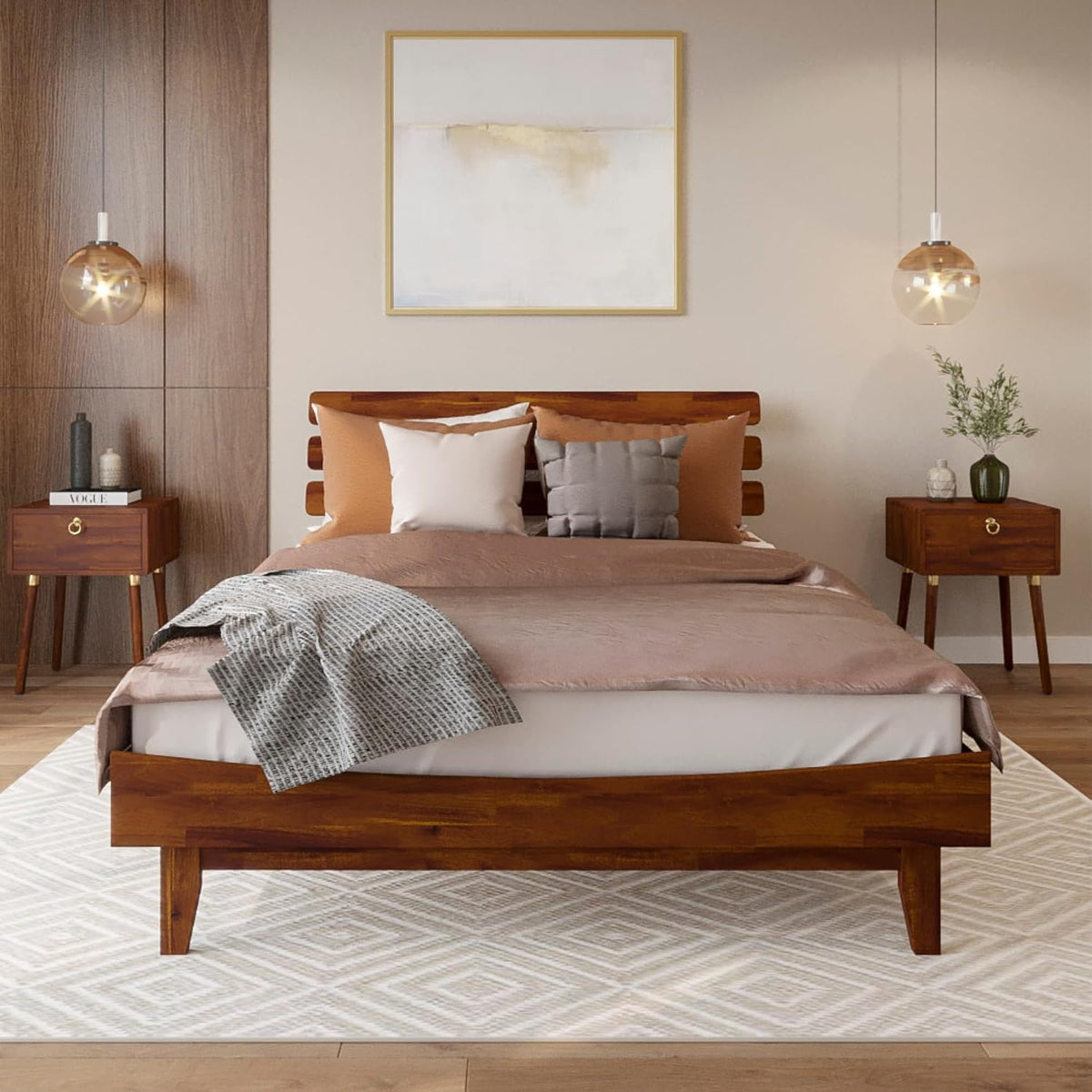 bme caden 15 inch deluxe bed frame with, main product view