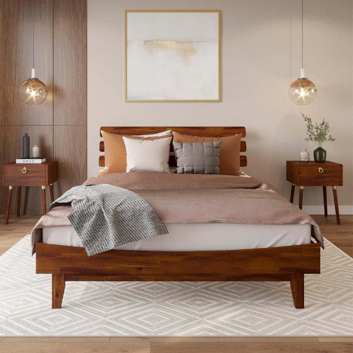 bme caden 15 inch deluxe bed frame with, main product view