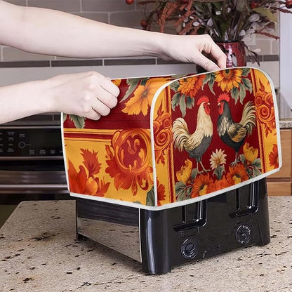 Rooster Kitchen Blender Dust Cover Sunflower Bread Maker Toaster Protector - Image 5