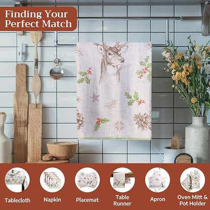 Maison d' Hermine Kitchen Towels Set of 3 100% Cotton 20" x 27.5" Reusable - Image 4