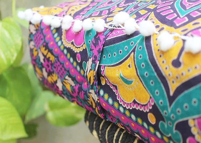 CRAFT KALA Large Hippie Mandala Meditation Floor Ottoman Pillow Cushion Pouf - Image 8