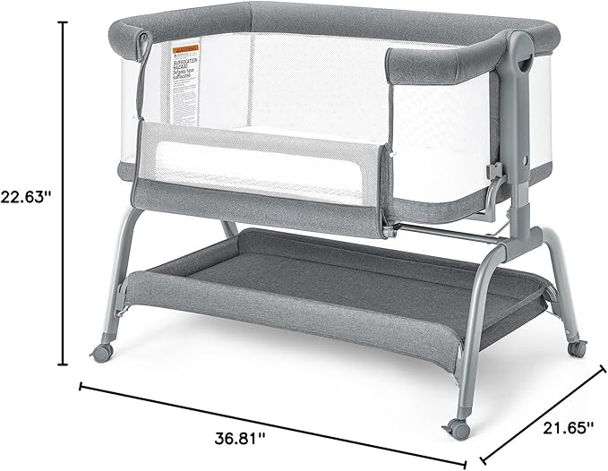 BabyBond Baby Bassinet, 3 in 1 Bassinet Bedside Sleeper - Image 9