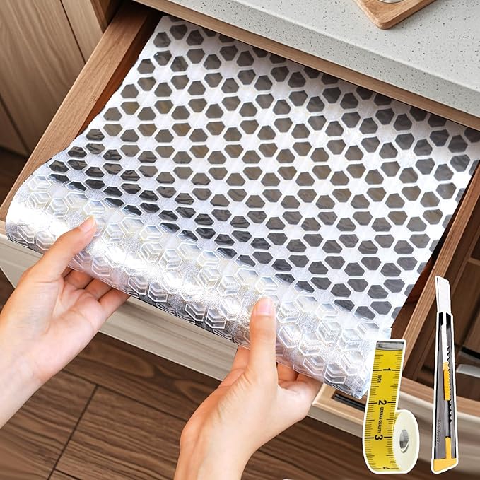 Drawer and Shelf Liner for Kitchen Cabinet: 12 in X 20 Ft Non Slip Waterproof - Image 8