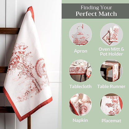 Maison d' Hermine Kitchen Towels Set of 3 100% Cotton 20" x 27.5" Reusable - Image 5