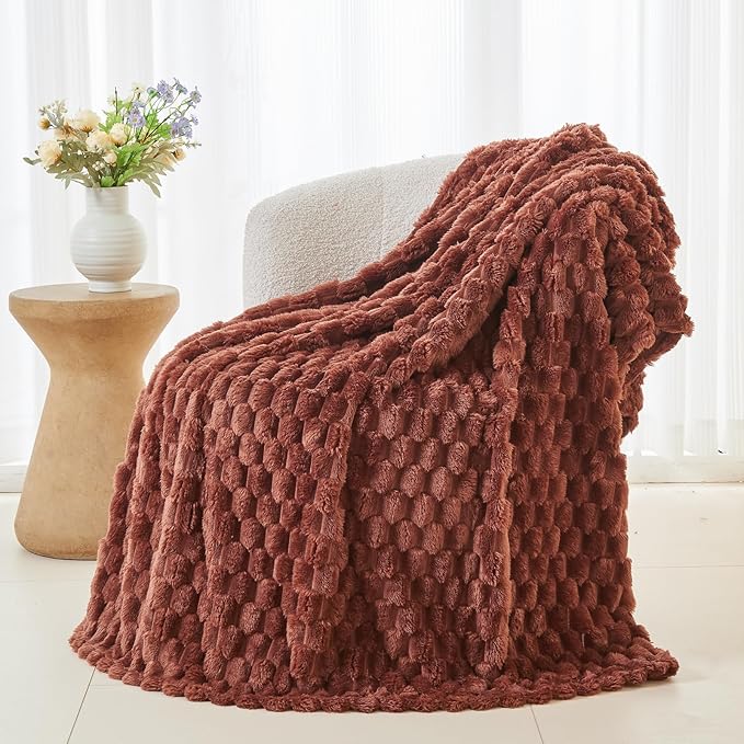 NEWCOSPLAY Super Soft Twin Blanket Coffee Premium Silky Flannel Fleece 3D - Image 4