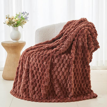 NEWCOSPLAY Super Soft Twin Blanket Coffee Premium Silky Flannel Fleece 3D - Image 4