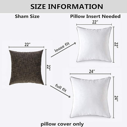 Kevin Textile Textural Faux Linen Throw Cushion Pillow Covers Shams - Image 6