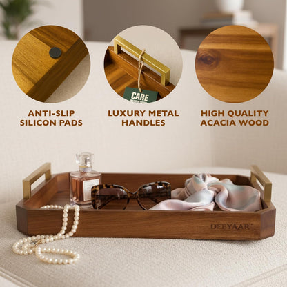 ottoman tray large wooden serving tray with handles shown in use