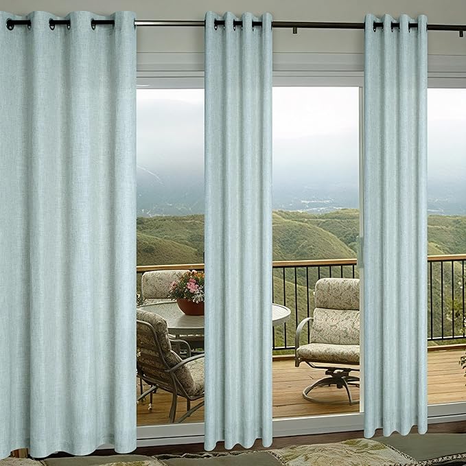 Light Green Curtains 84 Inch Length by Pitalk