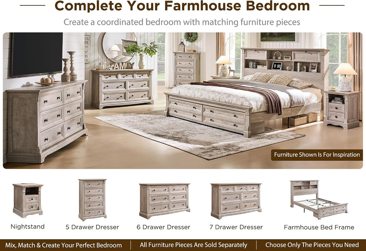 queen size bed frame 2 drawer & 4, package contents