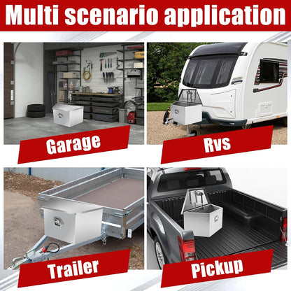 26x13.3x12 inch aluminum trailer tongue tool box heavy, package contents