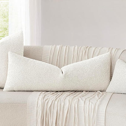 Foindtower Decorative Textured Boucle Throw Pillow Covers Accent Solid Pillow - Image 4