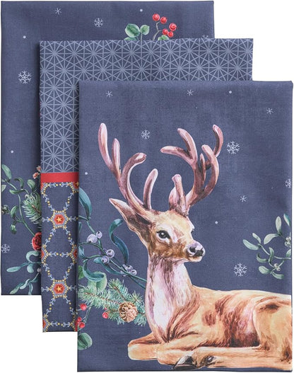 Maison d' Hermine Kitchen Towels Set of 3 100% Cotton 20" x 27.5" Reusable by MaisondHermine