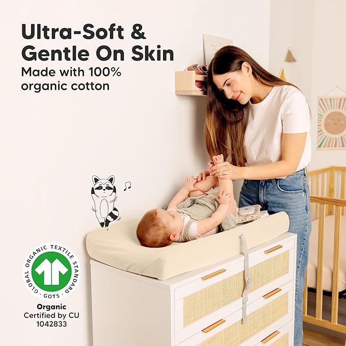 2-Pack Organic Changing Pad Covers - Image 3