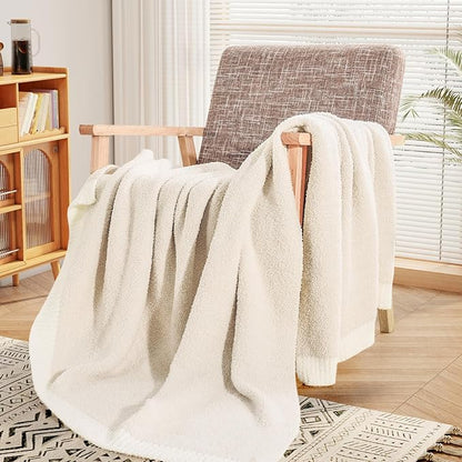 NNEXHOME PRO Soft Blanket for Women, Cozy Blanket Warm Reversible Knit by NEXHOMEPRO