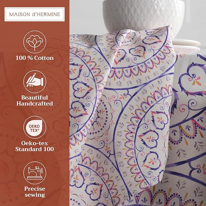 Maison d' Hermine Cloth Napkins Set of 4 100% Cotton Everyday Reusable Square - Image 2