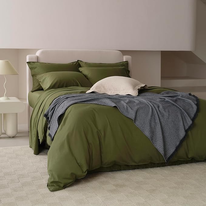 Double Stitch Cotton Tencel Duvet Cover - Image 4