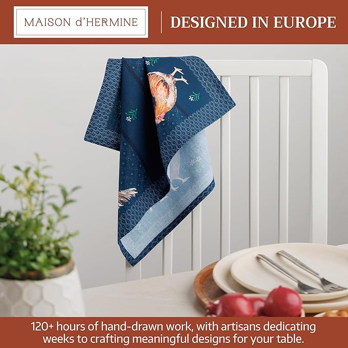 Maison d' Hermine Cloth Napkins Set of 4 100% Cotton Soft & Durable Everyday - Image 2
