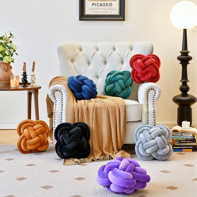 Xuyier Knot Pillow Ball, Decorative Throw Pillows - Image 2