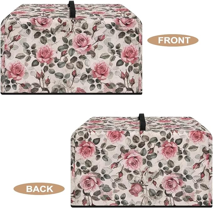Microwave Dust Cover, Rose Heat-Resistant Waterproof Polyester Fabric Microwave - Image 5