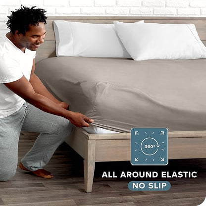 Bare Home Fitted Bottom Sheet Queen Size - Image 3