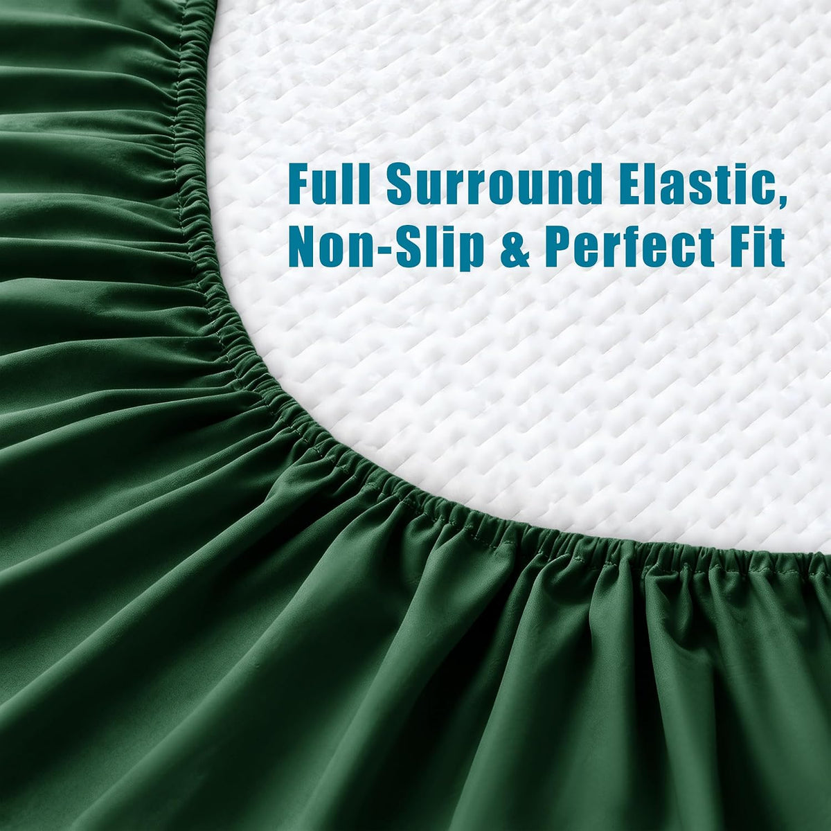kkjiaf 3 piece dark green cotton hospital bed, package contents