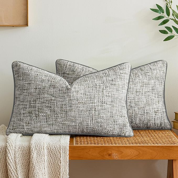 a moment Grey Reversible Pillow Covers 2 Pack by amoment