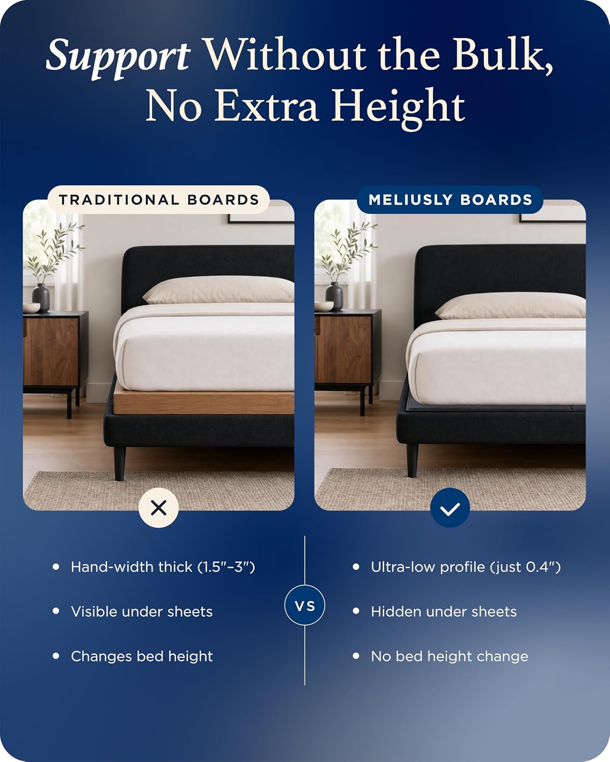 heavy duty bunkie board queen size (60x80) showing dimensions