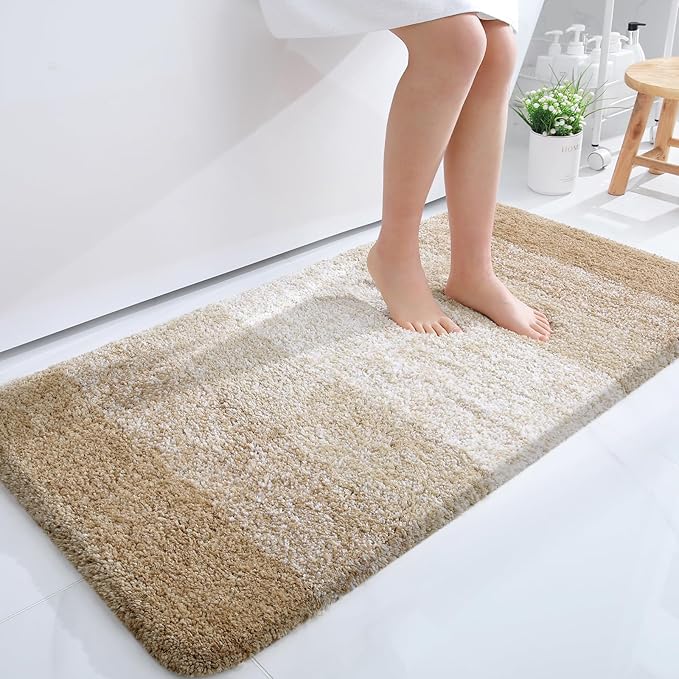 OLANLY Bathroom Runner Rugs 47x24, Extra Soft Absorbent Microfiber Bath Rugs by OLANLY