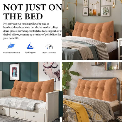Daneey Headboard Pillow Full, Triangular Wedge Headboard Pillow - Image 5