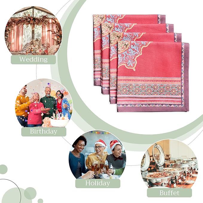 Maison d' Hermine Cloth Napkins Set of 4 100% Cotton - Image 6