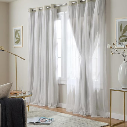 TOWN & COUNTRY LUXE Talia Double Layer Indoor Curtains, Sheer and Room - Image 3