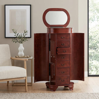 hives and honey daley oval jewelry armoire, stylish shown in use