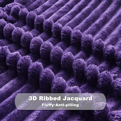 NEWCOSPLAY Super Soft Twin Blanket Purple Premium Silky Flannel Fleece 3D - Image 7
