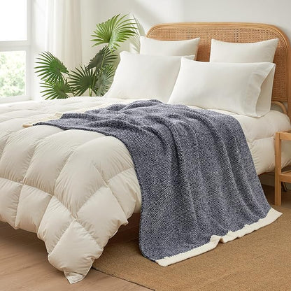 Snuggle Sac Heather Navy Throw Blanket - Image 7
