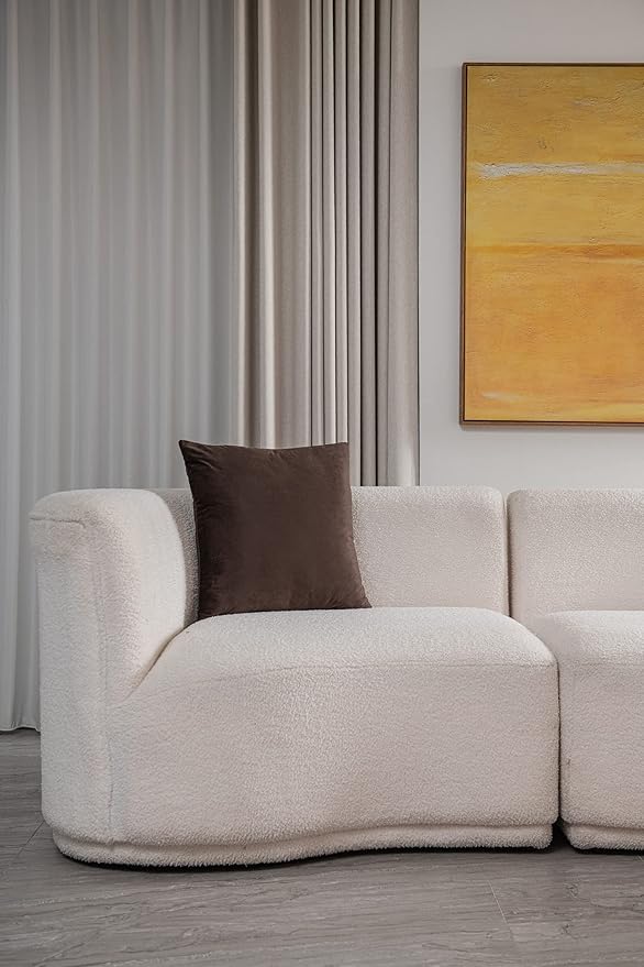 Decorative Pillow Cases 20x20 Chocolate Brown: 2 Pack Cozy Soft Velvet Square - Image 3