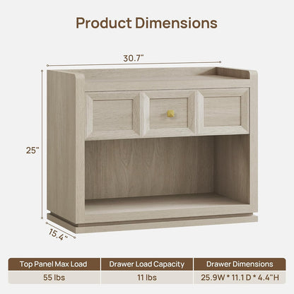 sicotas 31" wide nightstands set of 2, large, close-up detail