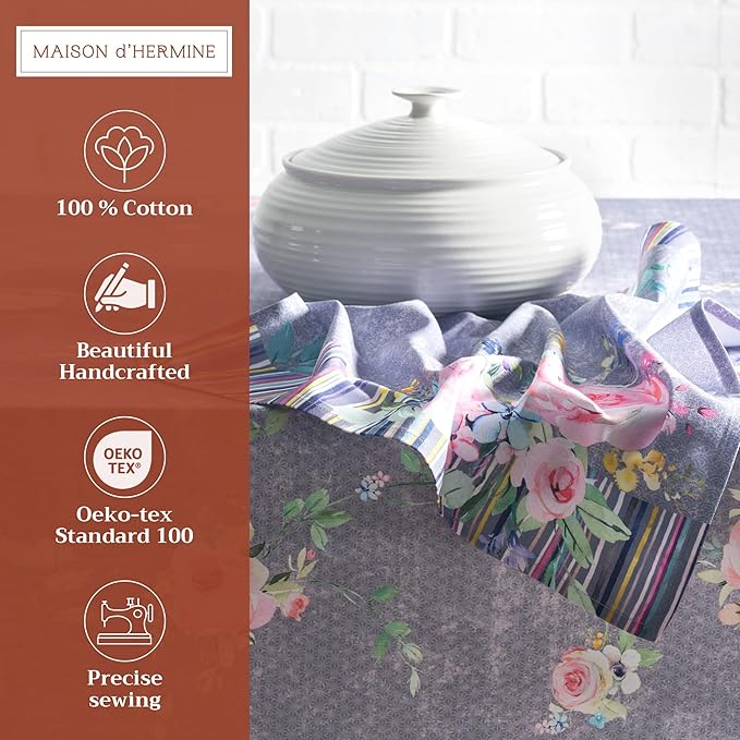 Maison d' Hermine Cloth Napkins Set of 4 100% Cotton Everyday Reusable Square - Image 2